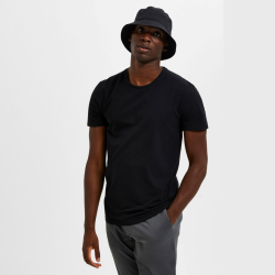 Tee-shirt homme - manches courtes - col rond - noir